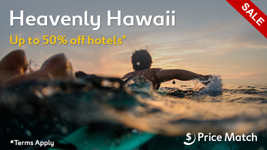 Expedia- save up to 50% off Hawaii hotels sale