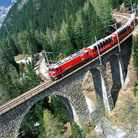 Excursion to St Moritz on the Bernina Train